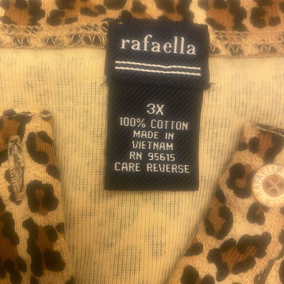 Rafaella Y2K Vintage Leopard Print Lightweight Cardigan Size 3X - Picture 10 of 13